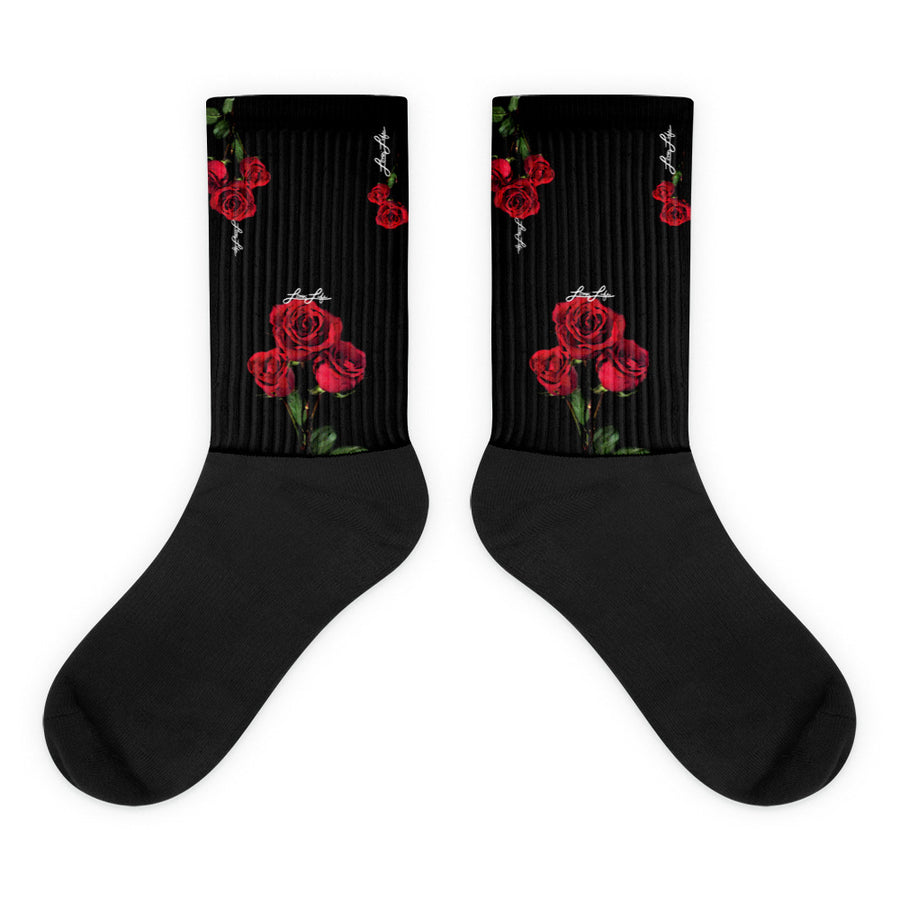 Rosey Red blk Socks