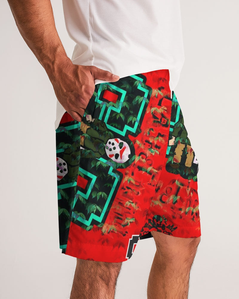C&C Halloween red Men's All-Over Print Jogger Shorts