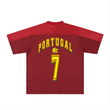 Cargar imagen en el visor de la galería, Portugal Oversized Mesh V-Neck Futbol - Soccer Jersey
