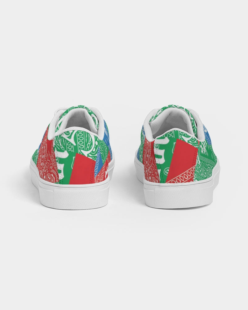 BLUE AND RED MAKE GREEN $$$$$ Women's Faux-Leather Sneaker