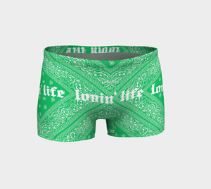 Lovin' Life el hefe green Workout shorts