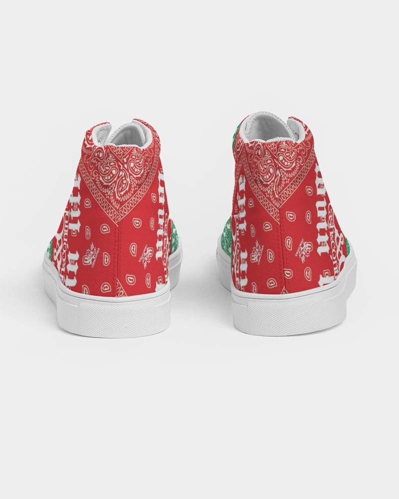 Blue and Red make green $$$$$  Women's Hightop Canvas Shoe