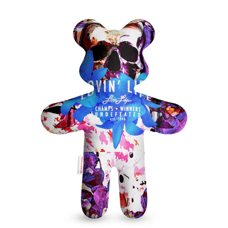 Skull floral teddy bear