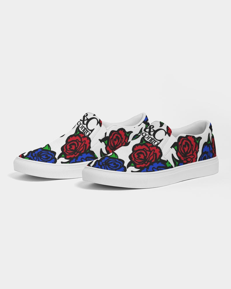 Roses Men's Slip-On Canvas Shoe