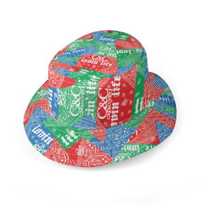 BLUE AND RED MAKE GREEN $$$$$ bucket hat