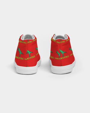 T-Rex by Cash&Control - red Kids Hightop Canvas Shoe