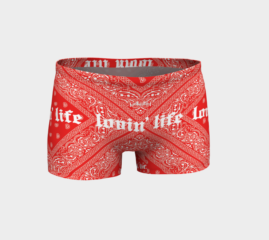 Lovin' Life el hefe red Workout shorts