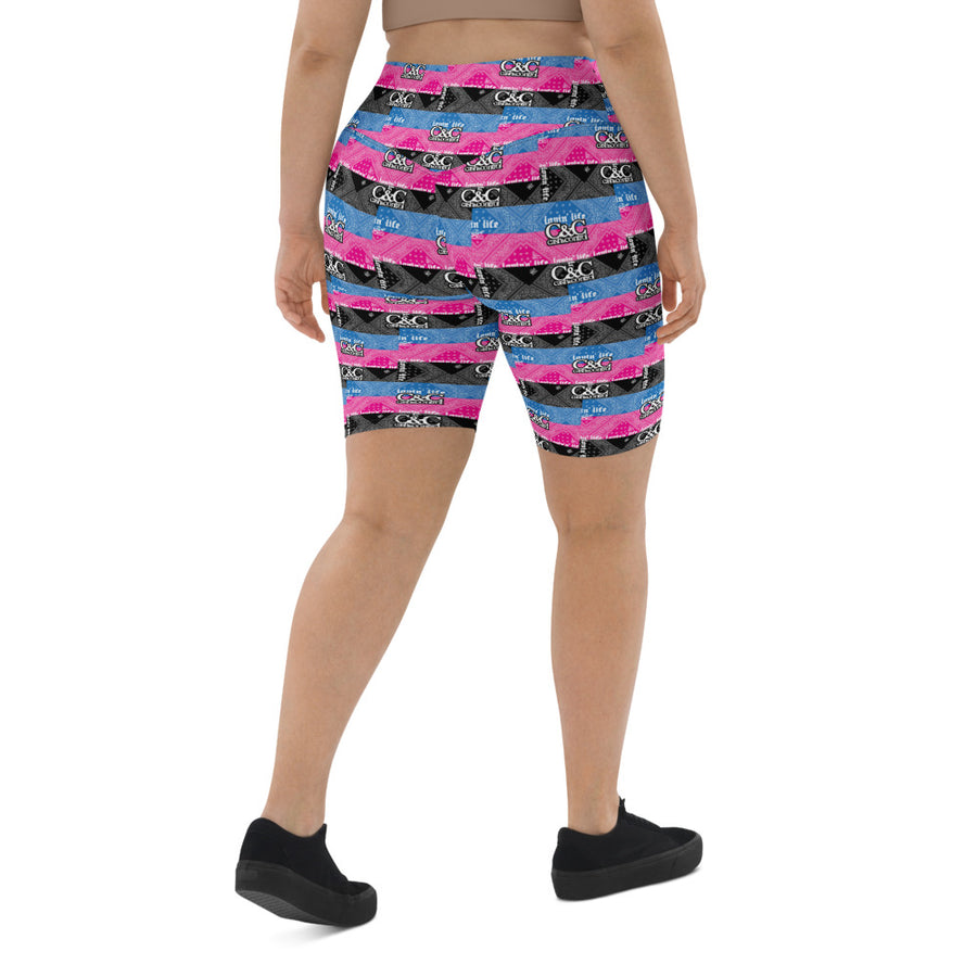 C&C ell hefe pink/blu Biker Shorts
