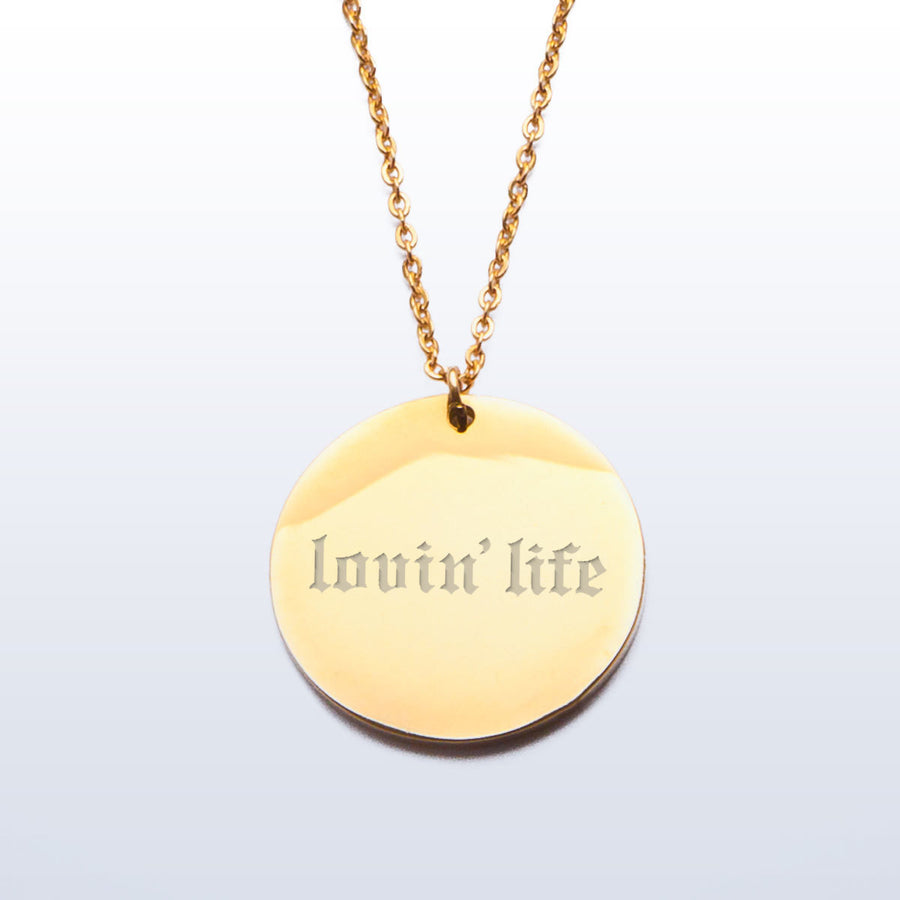 Lovin' Life Original Etched Premium Stainless Steel Pendant