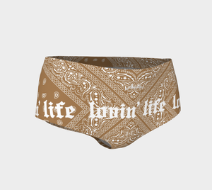 Lovin' Life el hefe brown mini shorts