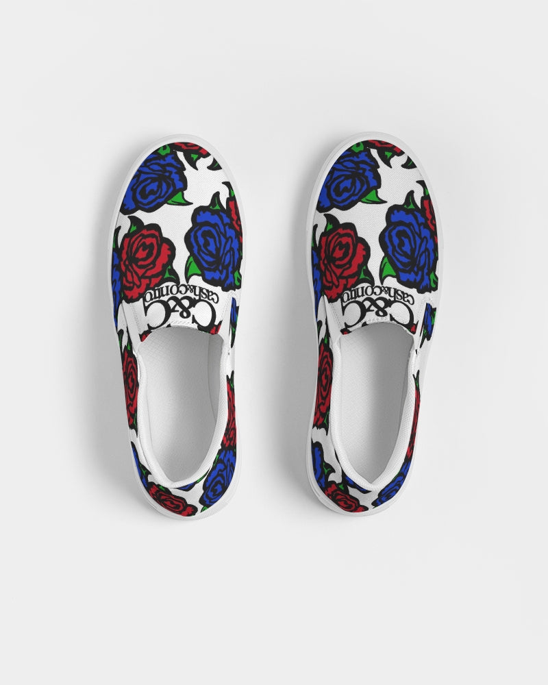 Roses Women's Slip-On Canvas Shoe