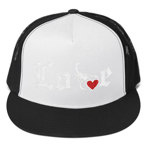 Lovin' Life - SELF LOVE - red heart/wht Trucker Cap