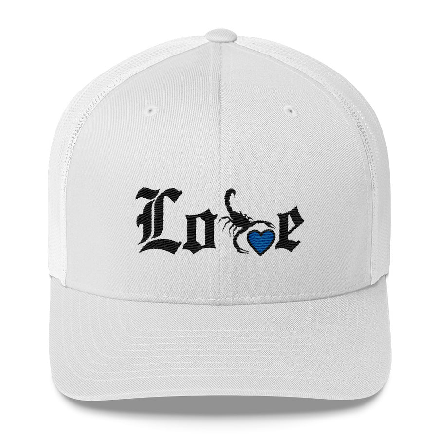 Lovin' Life - SELF LOVE blu heart/blk Trucker Cap