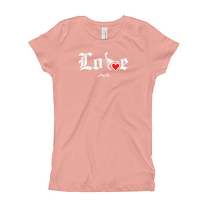 Youth Girl's Lovin' Life - SELF LOVE - red heart T-Shirt