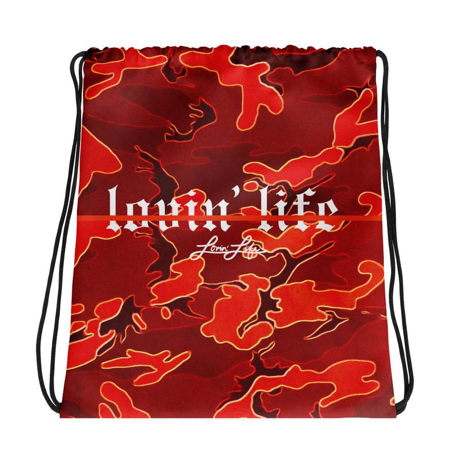 Camo Red remix Drawstring bag
