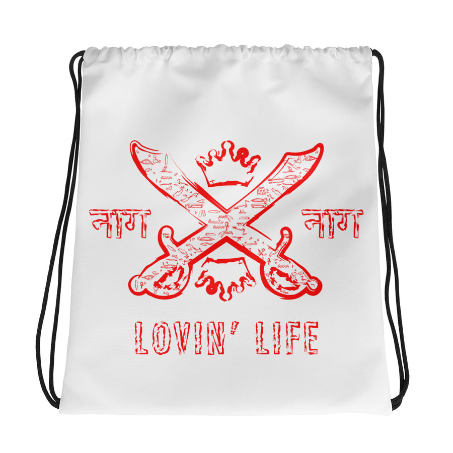 LOVIN' LIFE MEMBERS ONLY - SYNDICATE FAMILY RED Drawstring bag