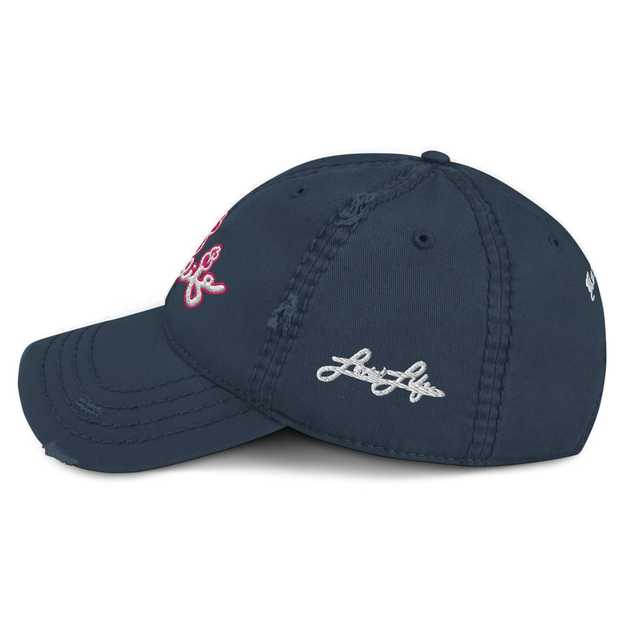 LOVIN' LIFE - MONEY SYMBOLS - Distressed Dad Hat