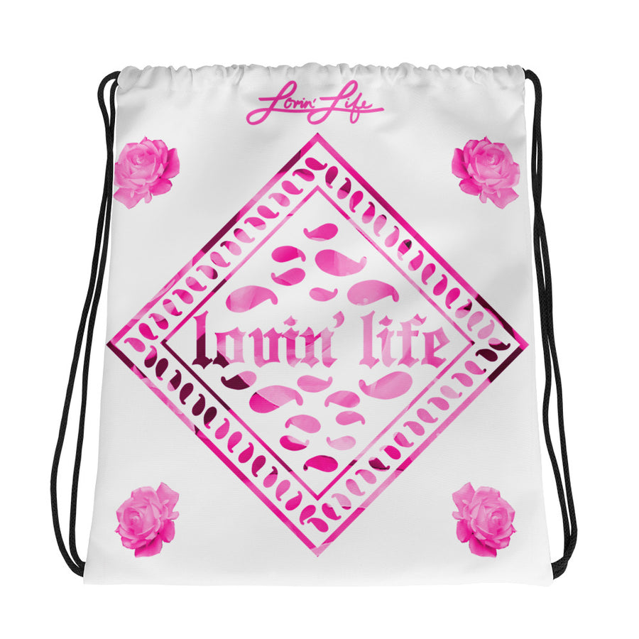 Rosey Pink Drawstring bag