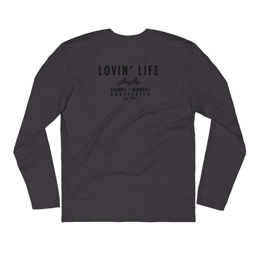 LOVIN' LIFE MEMBERS ONLY - DYNASTY BLK Long Sleeve Fitted Crew