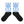 Charger l&#39;image dans la galerie, Rosey Blue Black foot socks
