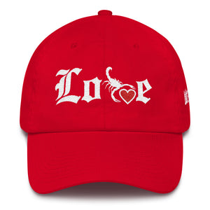 Lovin' Life - SELF LOVE - red heart/white DAD Hat