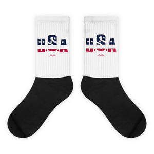 USA Black foot socks