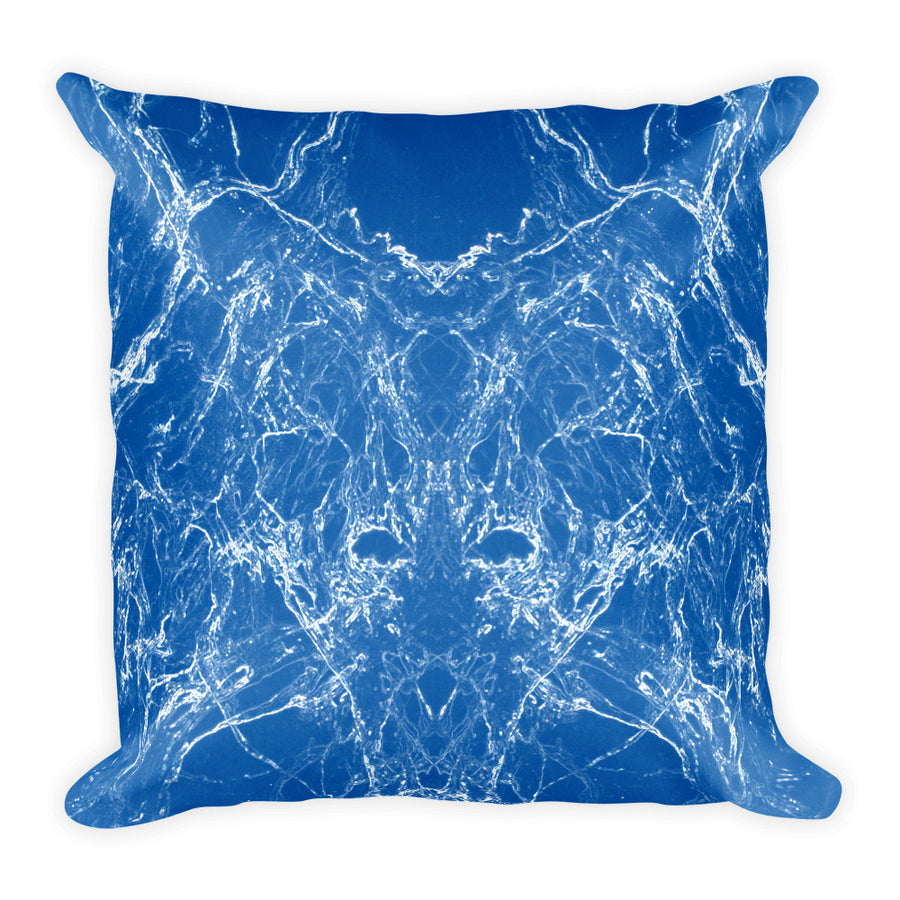 Blue Marble Square Pillow 18”x18”