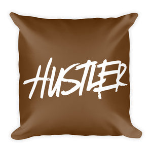 Hustler brown Square Pillow 18”x18”