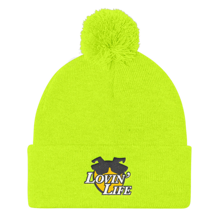 LOVIN' LIFE - all smiles yellow - Pom Pom Knit Cap