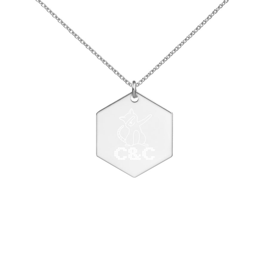 Do yo dance Engraved Silver Hexagon Necklace