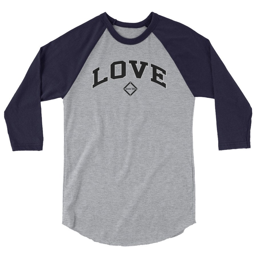 LOVE blac 3/4 sleeve raglan shirt