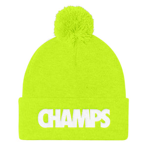 Lovin' Life Members Only - CHAMPS 3D puff Pom Pom Knit Cap