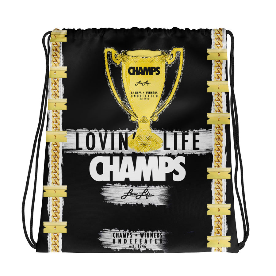 LOVIN' LIFE MEMBERS ONLY - CHAMPS RAZORS & CUBAN LINXS 000 Drawstring bag