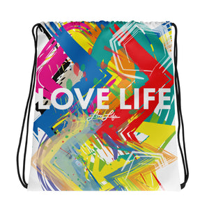 Love Life artsy Drawstring bag