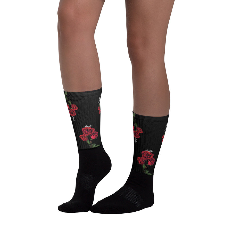 Rosey Red blk Socks