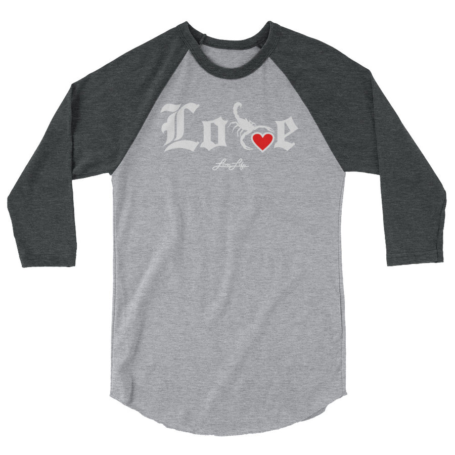 Lovin' Life - SELF LOVE - red heart 3/4 sleeve raglan shirt