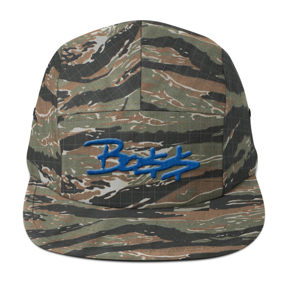Boss royal blue 3D-Puff embroidered Five Panel Cap