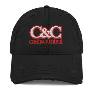 C&C red stripe - Distressed Dad Hat