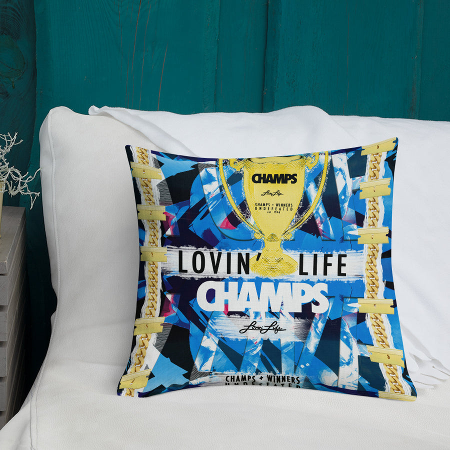LOVIN' LIFE MEMBERS ONLY - CHAMPS RAZORS & CUBAN LINXS 00 Premium Pillow