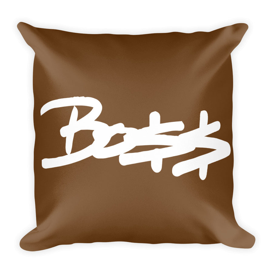 Boss brown Square Pillow 18”x18”