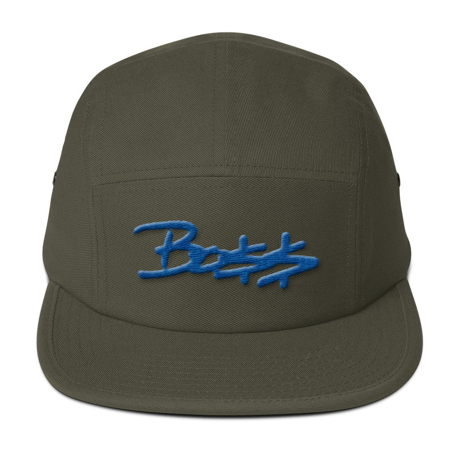 Boss royal blue 3D-Puff embroidered Five Panel Cap