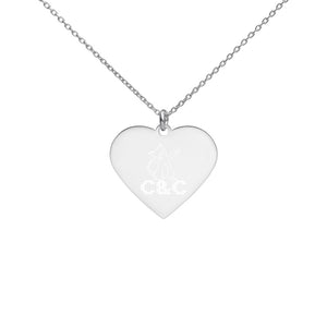 Do yo dance Engraved Silver Heart Necklace