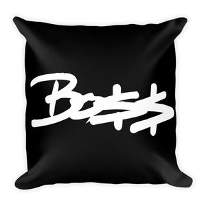 Boss blac Square Pillow 18”x18”