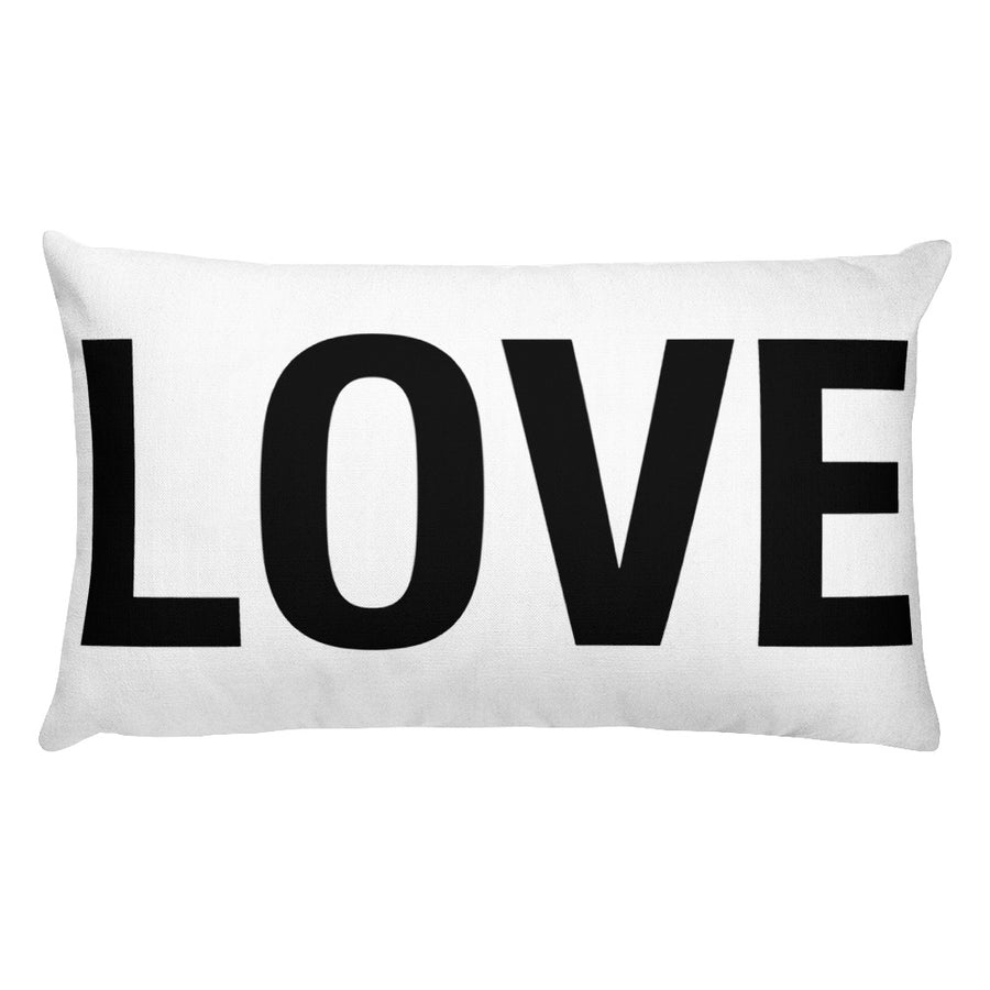 CHOOSE LOVE blac Rectangular Pillow 20”x12”